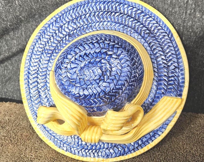 Collezione Italiano Hand Painted Crafted Seymour Mann Blue Hat Made in Italy. D7/3