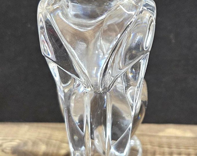 Vintage J.G. Durand Crystal Cat Figurine, 24% Lead, Crystal D'Arques, Glass Paperweight A6/5