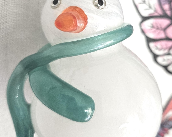 Vintage Handblown snow man ornament C1/5