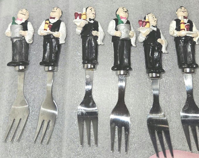 Vintage 1998 11 piece 3 Guy Buffet Cocktail  and Crab Forks, (Shelf)