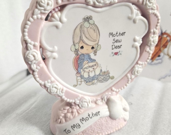 1995 Precious Moments "Mother Sew Dear"  figurine to my mother (box)