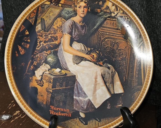 Vintage 1981 Norman Rockwell "Dreaming in the Attic," the first issue of the Rockwell's Rediscovered Women collection.F5/1