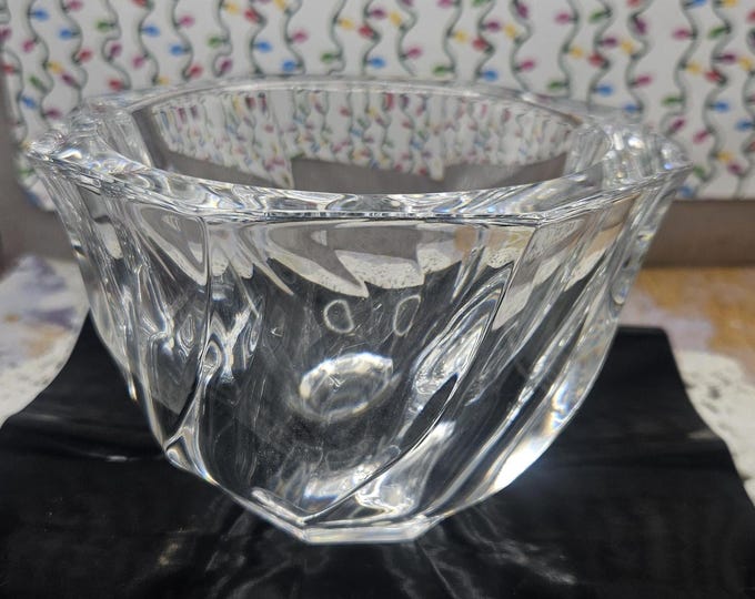 Vintage Orrefors Sweden Crystal Bowl 3 1/4 x 4 3/4 B1/21