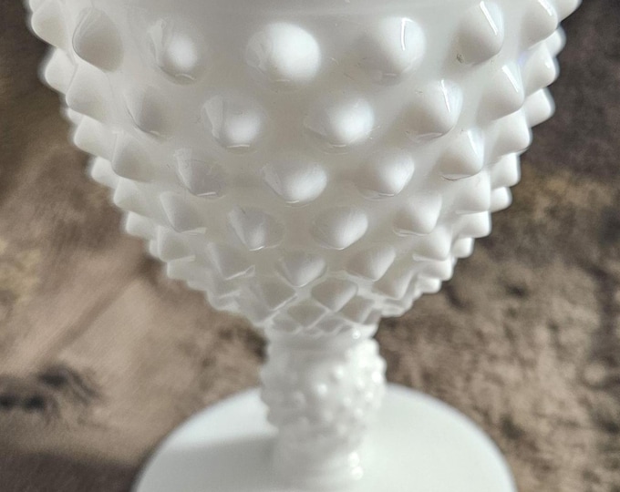 Vintage fenton Hobnail 3845 mini mi9lk glass goblet A7/25