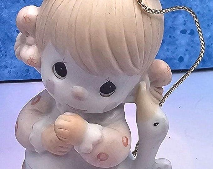 Vintage 1987 Precious Moments  "Waddle I Do Without You" Ornament with box A9/16