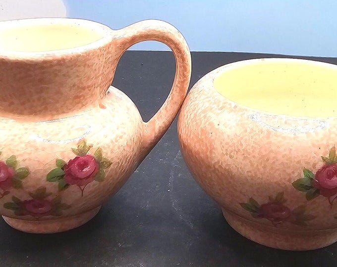 Vintage Cream and Sugar Set by Lancaster & Sandland Ltd, Hanley, England F9/8