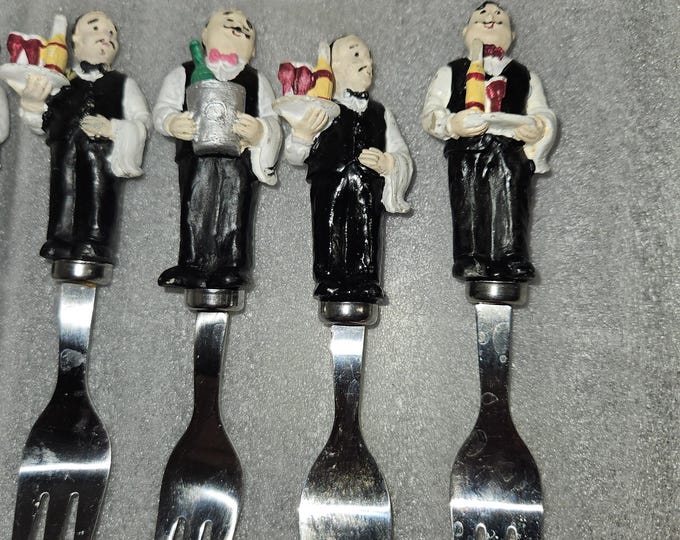 Vintage 1998 11 piece 3 Guy Buffet Cocktail  and Crab Forks, (Shelf)