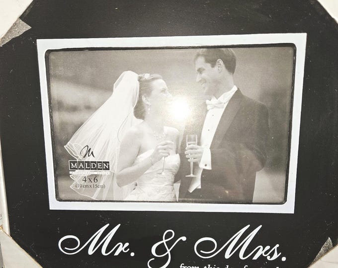 Mr. & Mrs. From this day forward, the 4 x 6 MALDEN Picture Frame is still in box B4/22