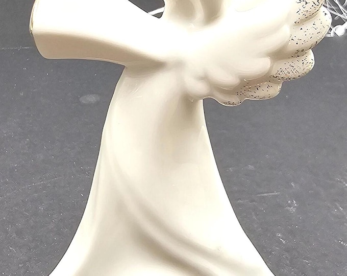 Vintage Mikasa Angel With Horn White Figurine Elegant Fine Porcelain F2/48