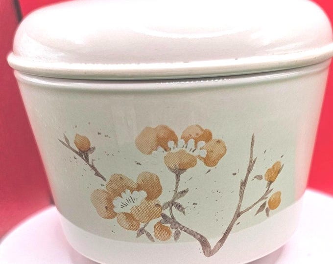 Corner Stone by Corning Ware Sugar Bowl w/ Lid China Blossom