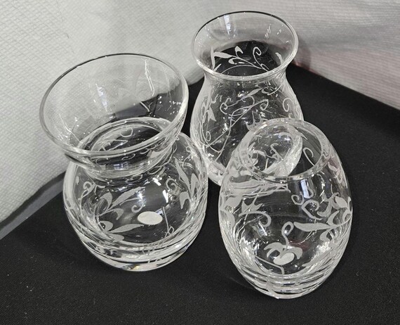 ヴィンテージ ミニチュアエッチング花瓶 3個セット B7/11 - Etsy 日本