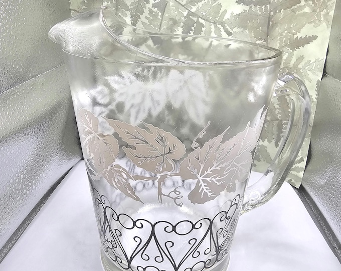 Bartlett-Collins Tea pitcher  RAISED GRAPEVINE DECORATION