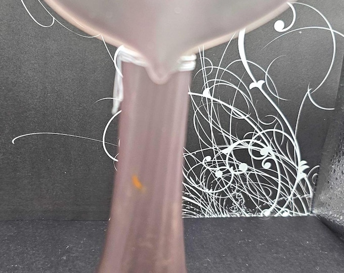 Textured Satin Glass Jack-in The Pulpit Purple Grape Bud Vase F2/4