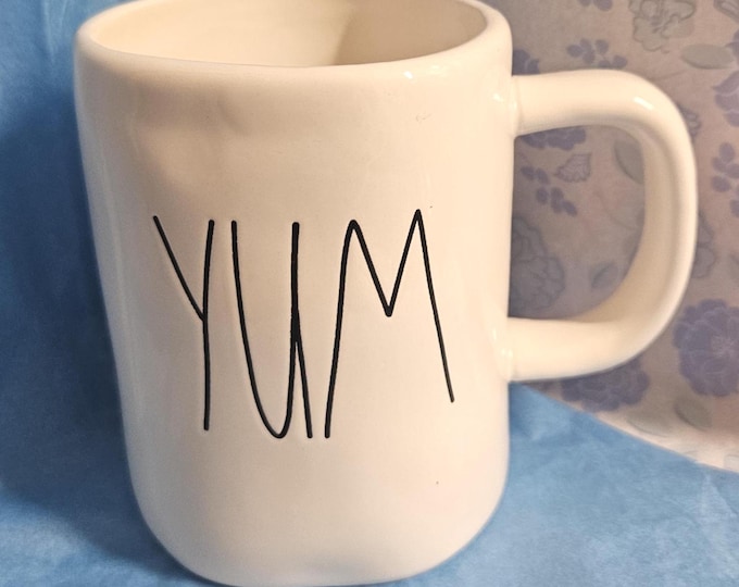 Rae Dunn by Magenta coffee mug  "Yum"  (RD) 11
