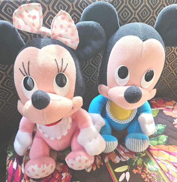 ヴィンテージ 1984年 ディズニー ベビー ミッキー＆ミニー ぬいぐるみ