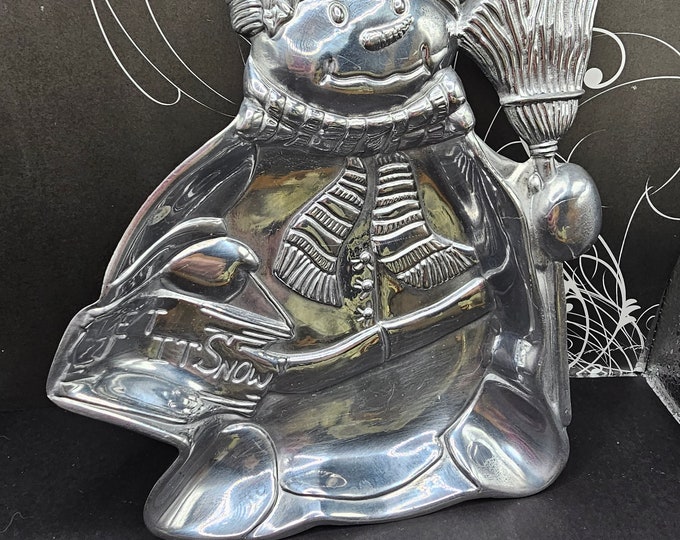 Lenox Yuletide Snowman Metal Tray F1/02