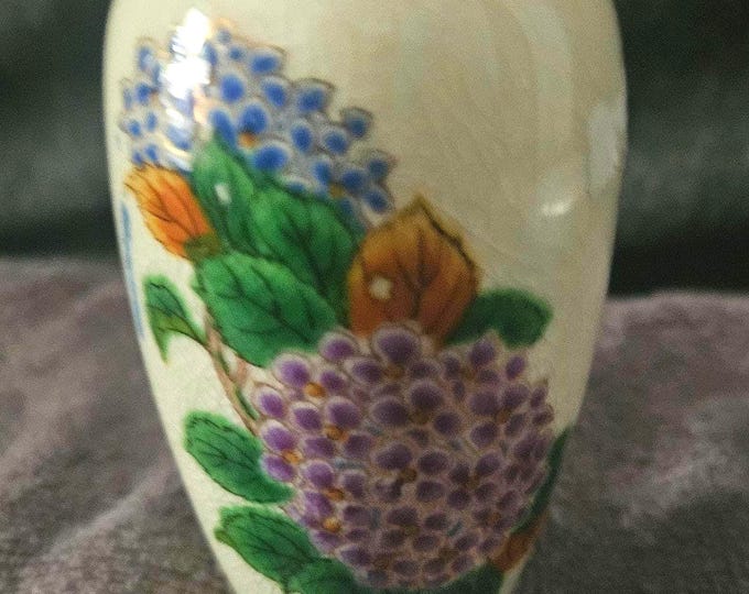 Vintage HOMCO crackled vase Japanese 3 inch  Ceramic vase