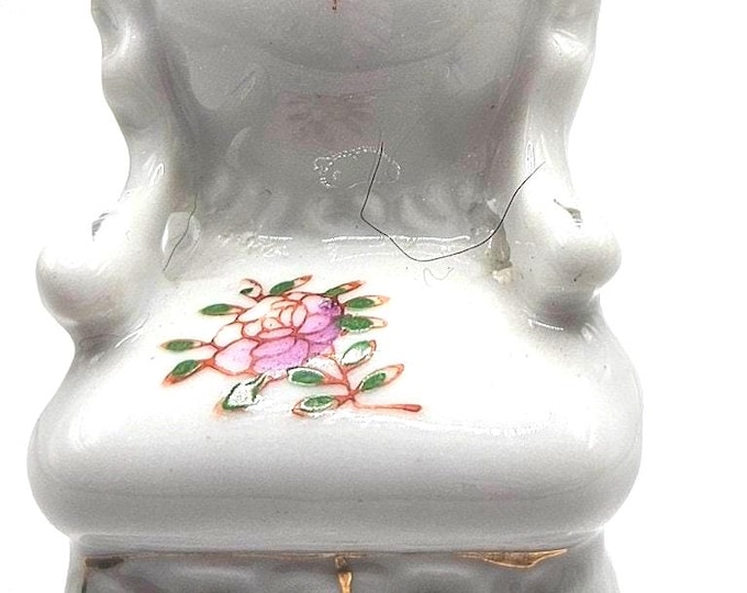 VTG Japan Floral Chair Figurine Small Ceramic C2/13