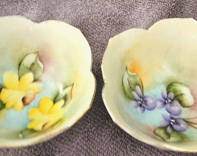 Lotus Bowl Set of 2, 3.5" Lotus Bowls, Delicate and Perfect, Vintage D4/33