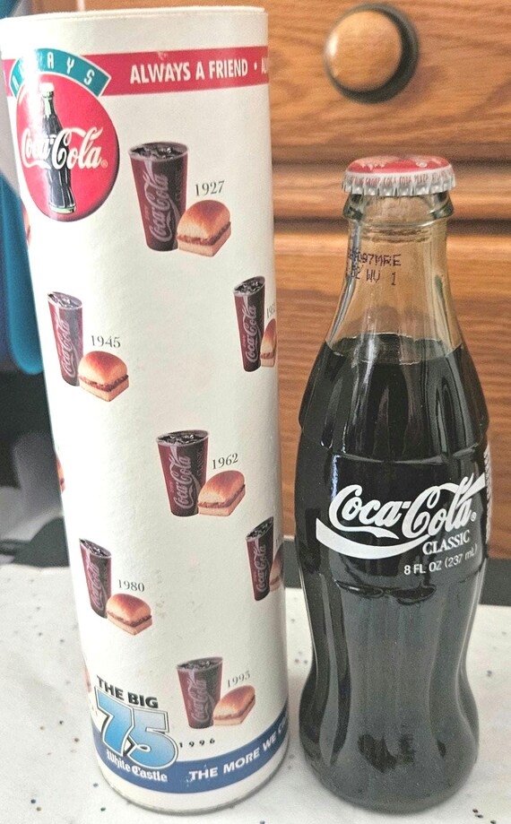 Collectors 8oz Coca Cola-white Castle 75th Commemorative Bottle