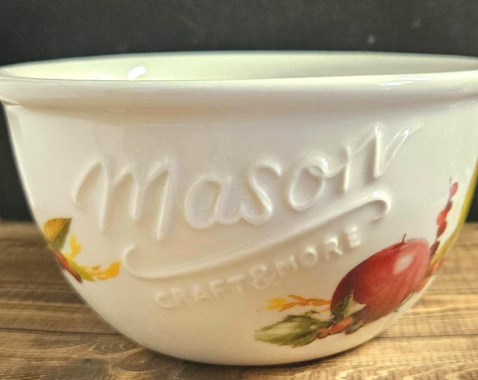 Mason Craft & More Cereal Bowl, Red Apple Design Stoneware A6/1