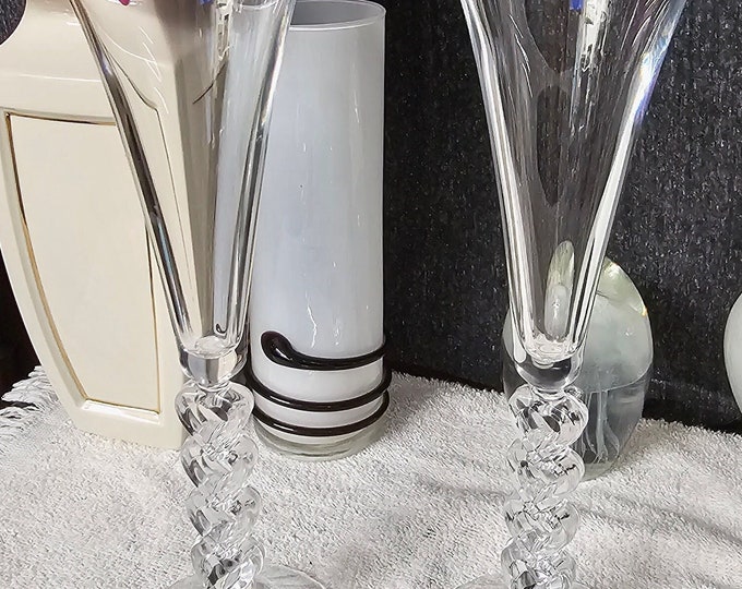 Cristal D'arques Forever Heart Champagne Flute Pair B9/20