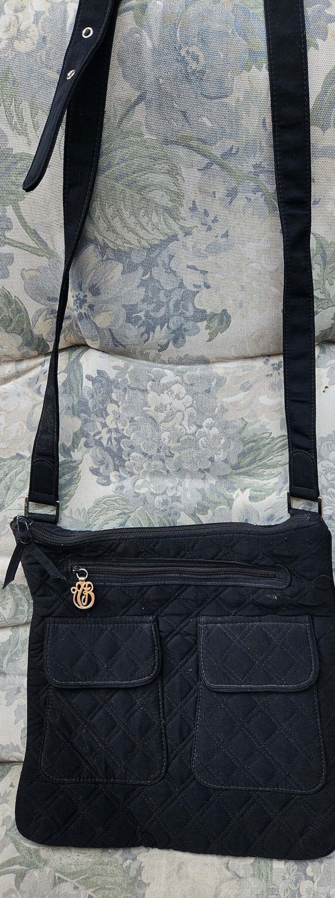 Vera Bradley Black Quilted Bag with Gold Accents Vera Bradley | Bags | Vera Bradley Black Quilted Backpack  main image 3