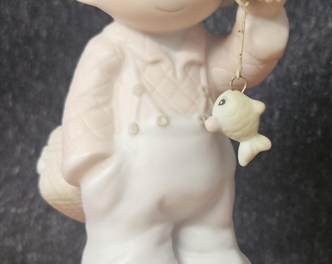 Precious Moments Boy with Hat and Fish - My Love Will Never Let You Go A3/24