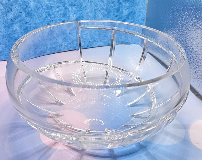 Orrefors? Waterford? crystal bowl with ground top A9/14