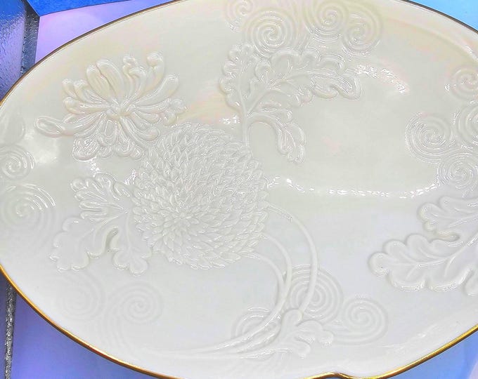 Vintage Lenox Oval Bowl 24k trim A9/11