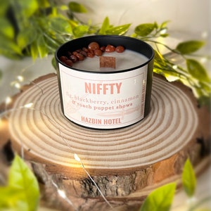 Niffty Scented Soy Candle/Wax Melt | Fandom Merch, Hazbin Hotel Inspired, Hellaverse Candle, Crystal Candle