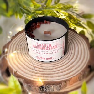 Charlie Morningstar Scented Soy Candle/Wax Melt | Fandom Merch, Hazbin Hotel Inspired, Hellaverse Candle, Crystal Candle