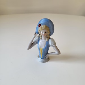 Antique Porcelain Pin Cushion Half Doll