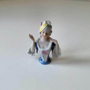 Antique Porcelain Pin Cushion Half Doll