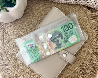 Bank Bag | Bank Pouch | Cash Envelope Stuffing | Budgeting Tool | Cash Stuffing | Budgeting | A6 Clear Bank Pouch | A6 Clear Pouch