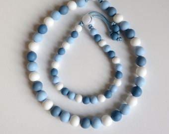 CALM NECKLACE - blue necklace for dogs and cats with Silicone Beads / Calma Necklace - for dogs and cats with silicone beads