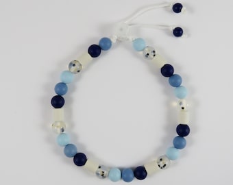 Protection Dog Necklace with EM Ceramics and Silicone beads (tick repellent effect)/ Dog Collar Tick Repellent Effect