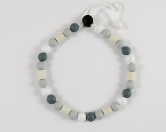 Tranquility Dog Necklace with EM Ceramic and Silicone beads (tick repellent effect)/ Dog Collar Tick Repellent Effect