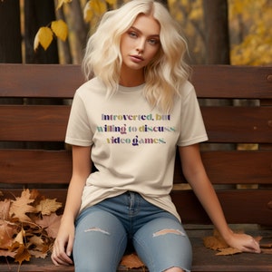 Introvertiertes Gaming Gemütliches Gamer Videospiel Gamer Mädchen Kurzarm T-Shirt