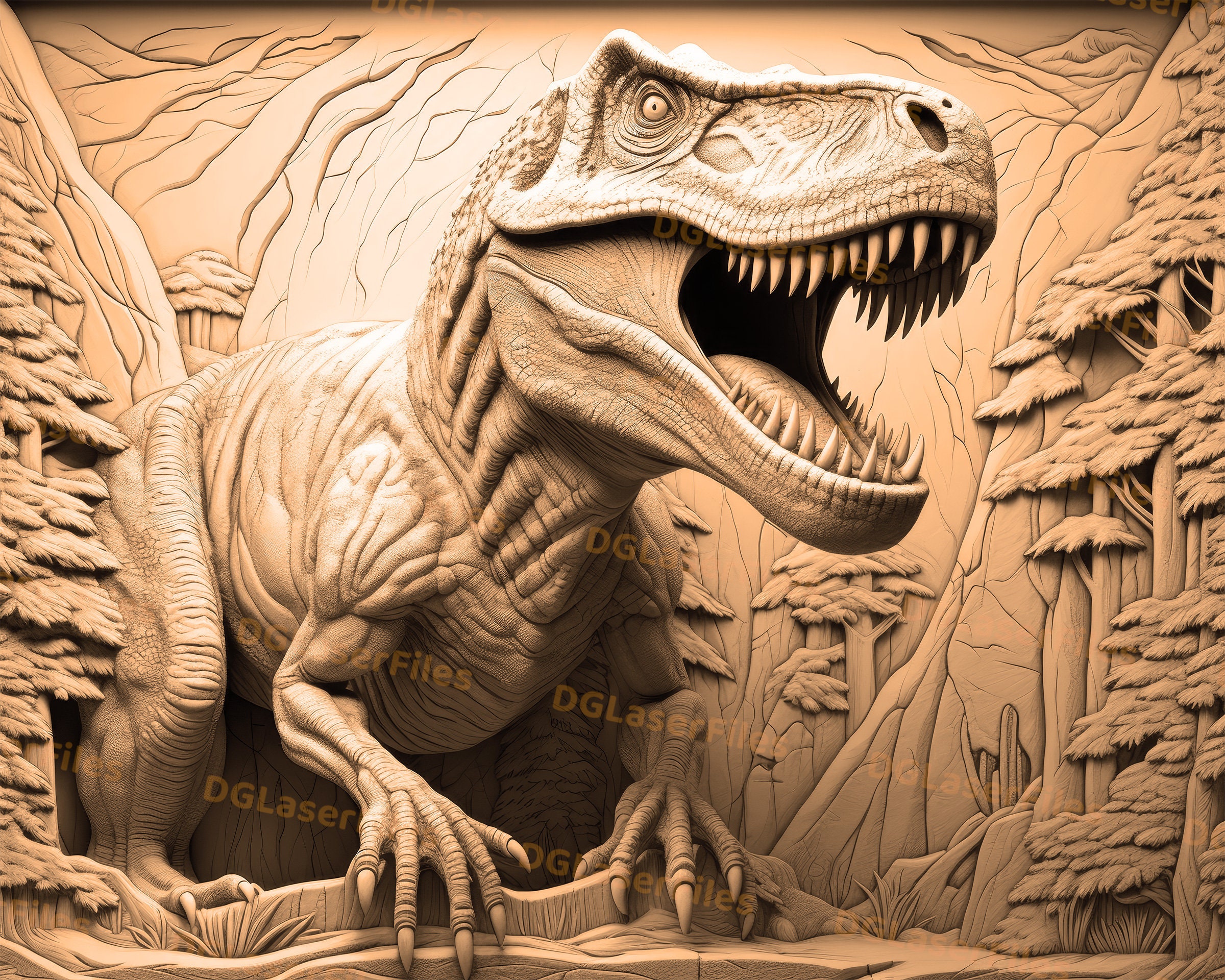 Vetor Maker - Dinossauro T Rex 3D