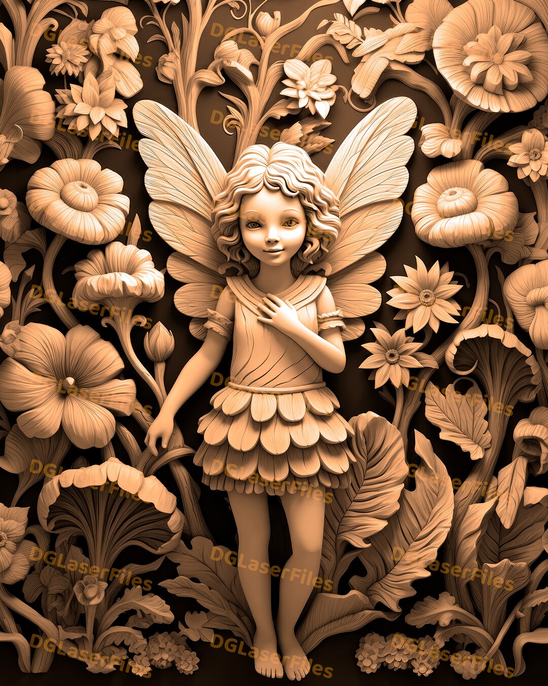 Laser Engrave File 3D Illusion PNG for Engraving Design for