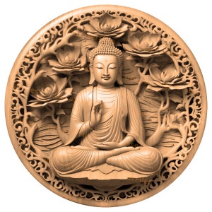 Laser Engrave File | 3D Illusion | PNG For Engraving | Glowforge | PNG Burn | Digital File | Carved Look | Buddha