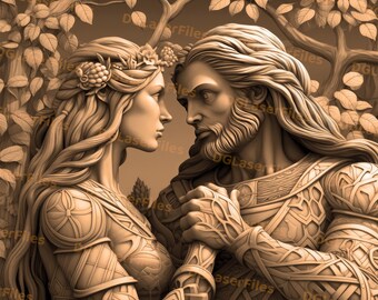 レーザー彫刻ファイル | 3D イリュージョン | 彫刻用 PNG | Glowforge | レーザー用デザイン | PNG 書き込み | デジタル ファイル | 恋人 | カップル