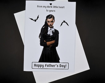 Goth Girl Fathers Day Card | unieke gotische vleermuizenvaderdagkaart | Fijne vaderdag | Alternatieve donkere Vaderdagkaart | Kaart stiefvader echtgenoot