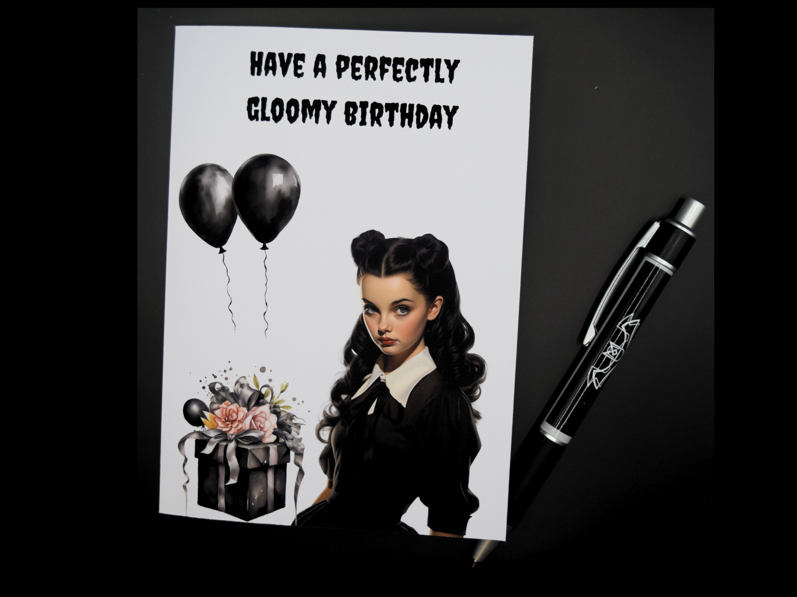 ゴスガールバースデーカード | ゴシックハッピーバースデーカード