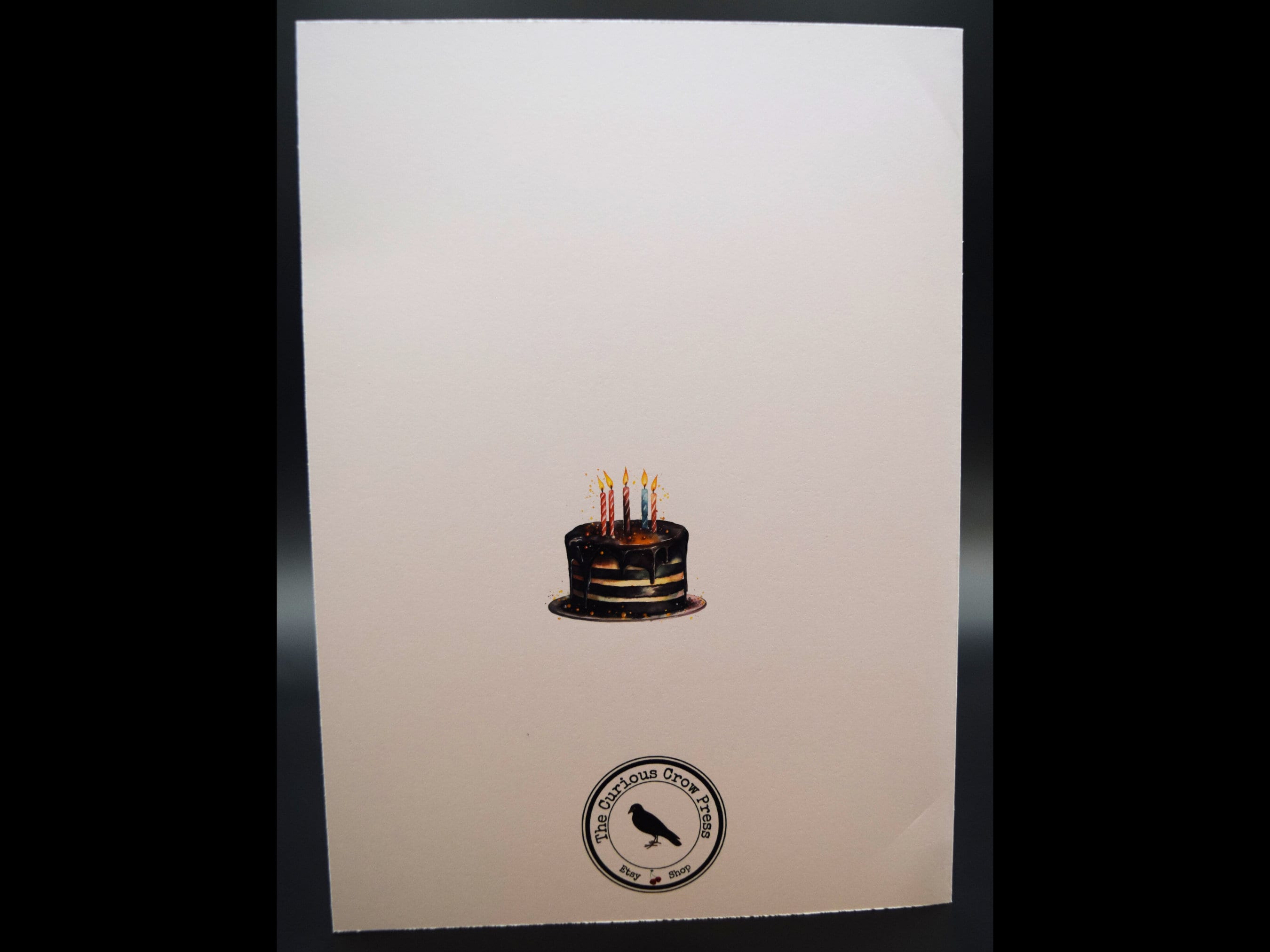 Biglietto di compleanno gotico, biglietto di compleanno gotico, design 5x7 - Download immediato - Stampa a casa - Personalizzabile - Personalizzabile - Italia