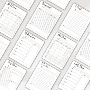 Printable Planner Templates Bundle | 5 Designs | Digital PDF Files ...