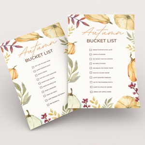 Fall Bucket List Set
