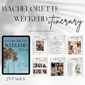 Beach Bachelorette Weekend Itinerary Template, Bachelorette Weekend Itinerary, Beach Bach Itinerary Template