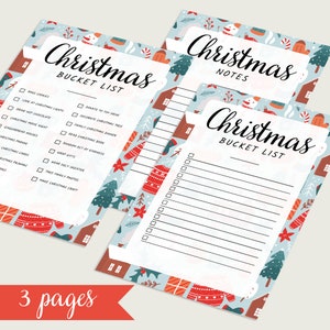 Christmas Bucket List Bundle for Creating Cherished Holiday Memories |Holiday Bucket List | Printable Christmas Wish List